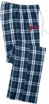 Young Ladies Flannel Plaid Pant, Navy